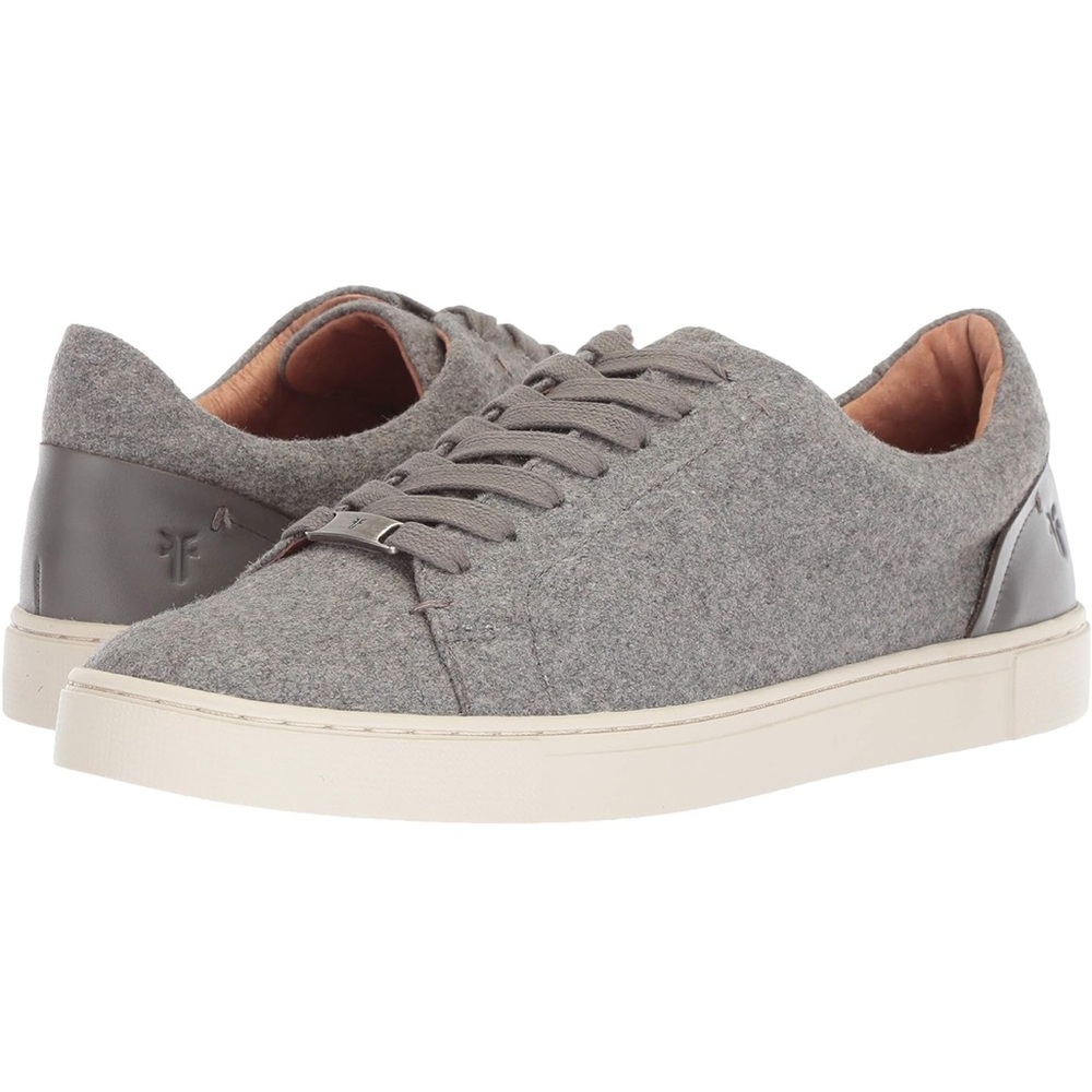 Frye Grey Ivy Leather and Wool Low Rise Sneaker Shoes
Size 8